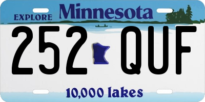 MN license plate 252QUF