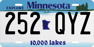MN license plate 252QYZ