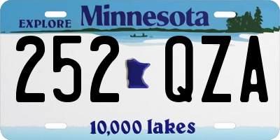 MN license plate 252QZA