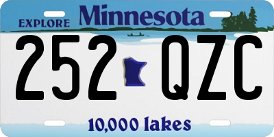MN license plate 252QZC