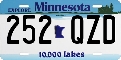 MN license plate 252QZD