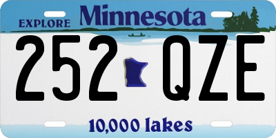 MN license plate 252QZE