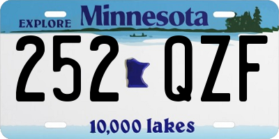MN license plate 252QZF
