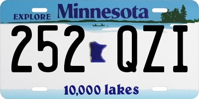 MN license plate 252QZI