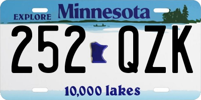 MN license plate 252QZK