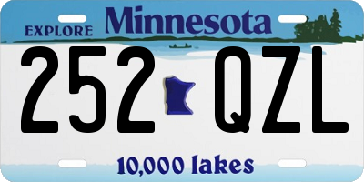 MN license plate 252QZL