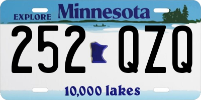 MN license plate 252QZQ