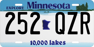 MN license plate 252QZR
