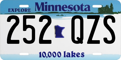 MN license plate 252QZS