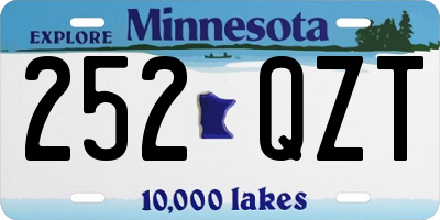 MN license plate 252QZT