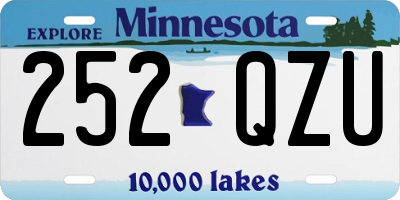 MN license plate 252QZU