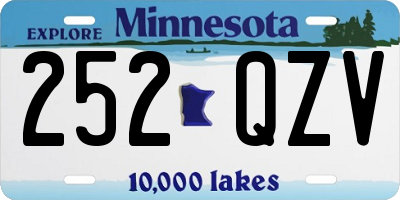 MN license plate 252QZV