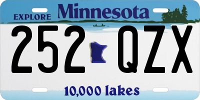 MN license plate 252QZX