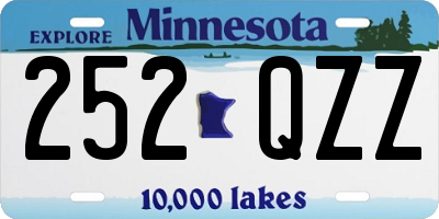 MN license plate 252QZZ