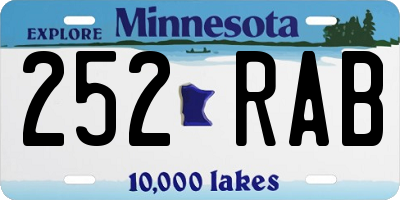 MN license plate 252RAB