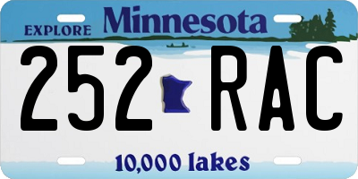MN license plate 252RAC