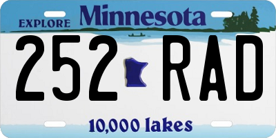 MN license plate 252RAD