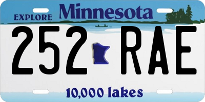 MN license plate 252RAE