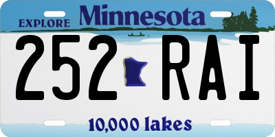MN license plate 252RAI