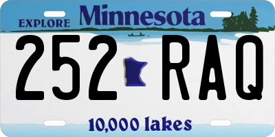MN license plate 252RAQ