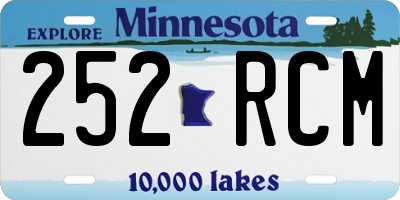 MN license plate 252RCM