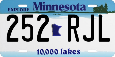 MN license plate 252RJL