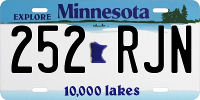 MN license plate 252RJN