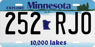 MN license plate 252RJO