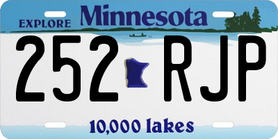 MN license plate 252RJP