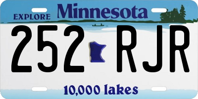 MN license plate 252RJR