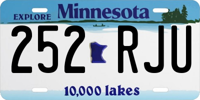 MN license plate 252RJU