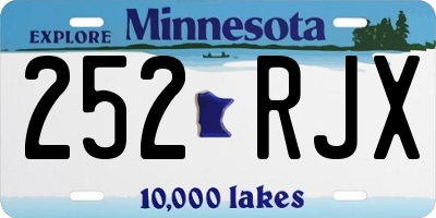 MN license plate 252RJX
