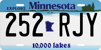 MN license plate 252RJY
