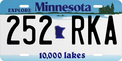 MN license plate 252RKA