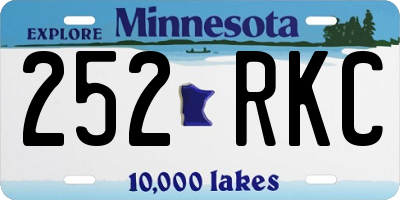 MN license plate 252RKC