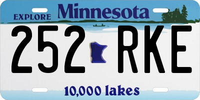 MN license plate 252RKE