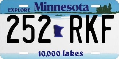 MN license plate 252RKF