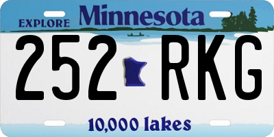 MN license plate 252RKG