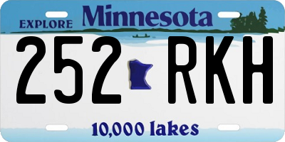 MN license plate 252RKH
