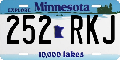MN license plate 252RKJ