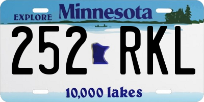 MN license plate 252RKL