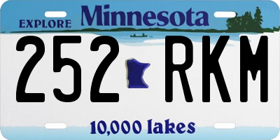MN license plate 252RKM