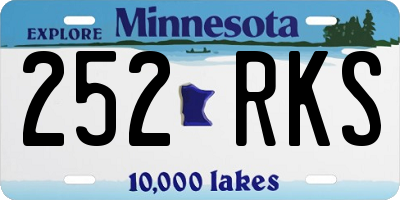MN license plate 252RKS