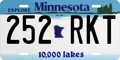 MN license plate 252RKT