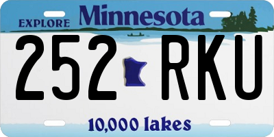 MN license plate 252RKU