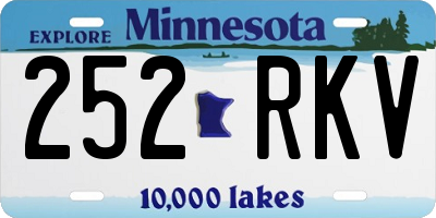 MN license plate 252RKV