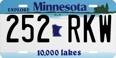 MN license plate 252RKW
