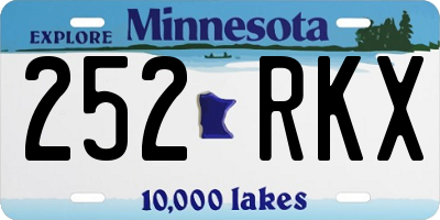 MN license plate 252RKX