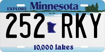 MN license plate 252RKY