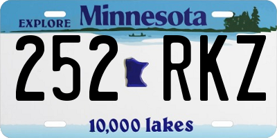 MN license plate 252RKZ
